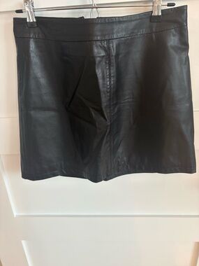 cupcakes & cashmere Black Leather Mini Skirt